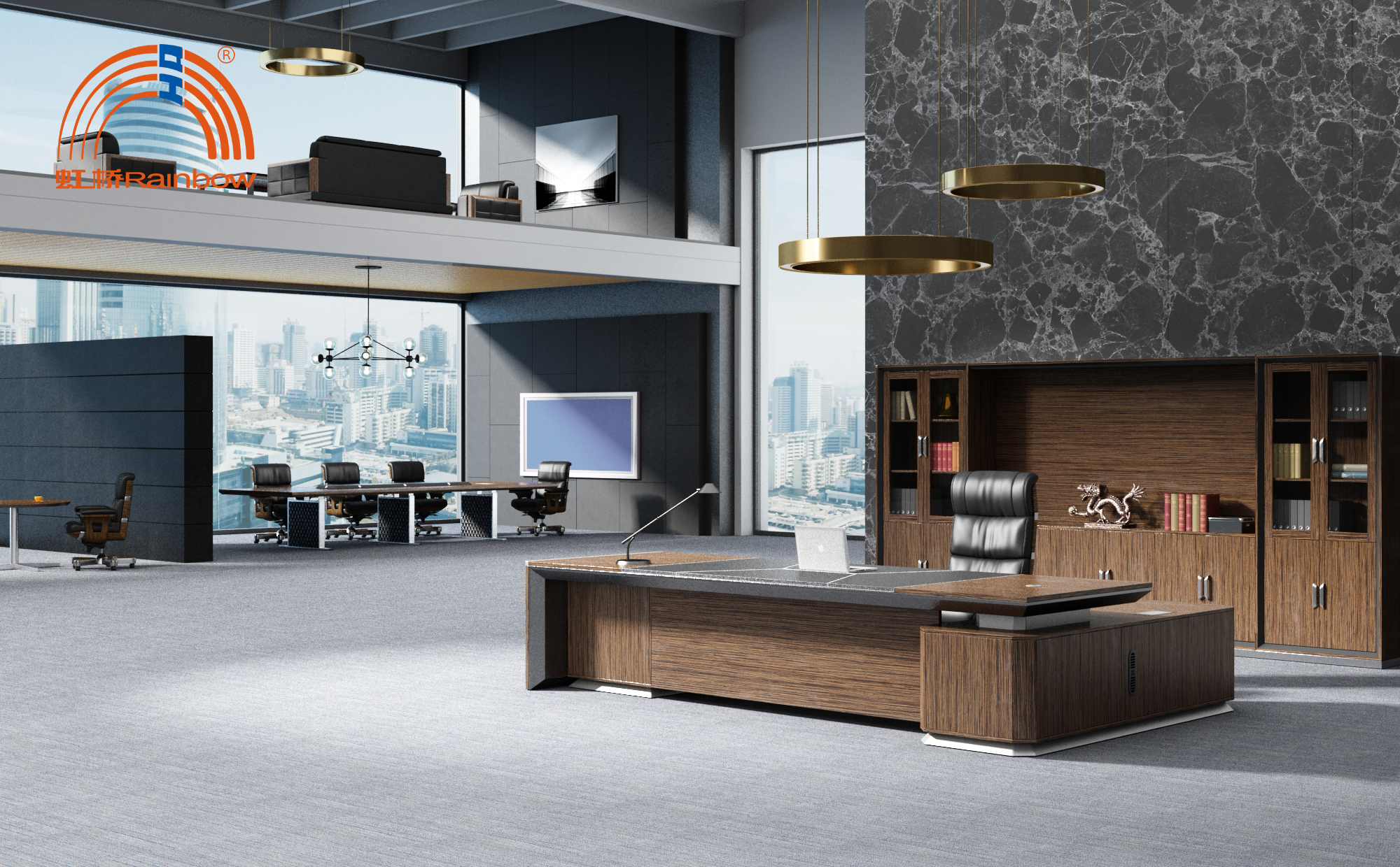 上海现代实木办公桌规格,虹桥家具屏风