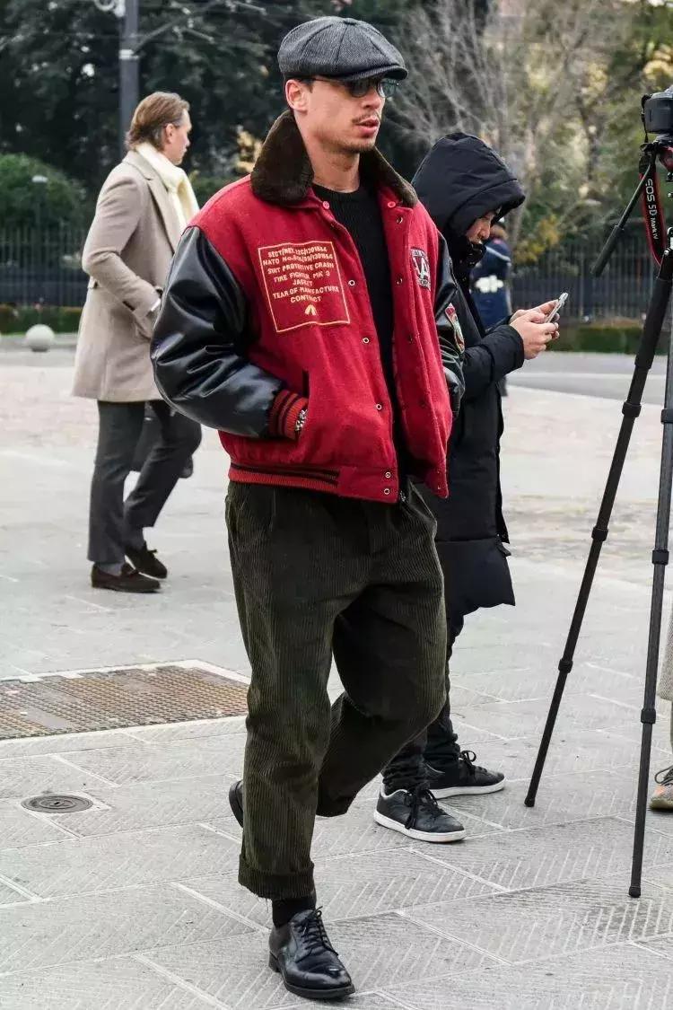 棒球服烂大街穿搭,棒球夹克优雅穿搭