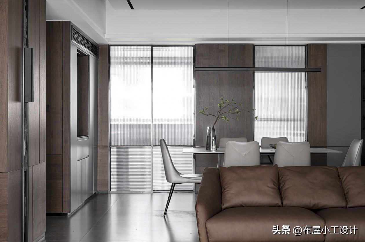 极简原木风别墅胡桃木,极简胡桃木风格全屋效果图