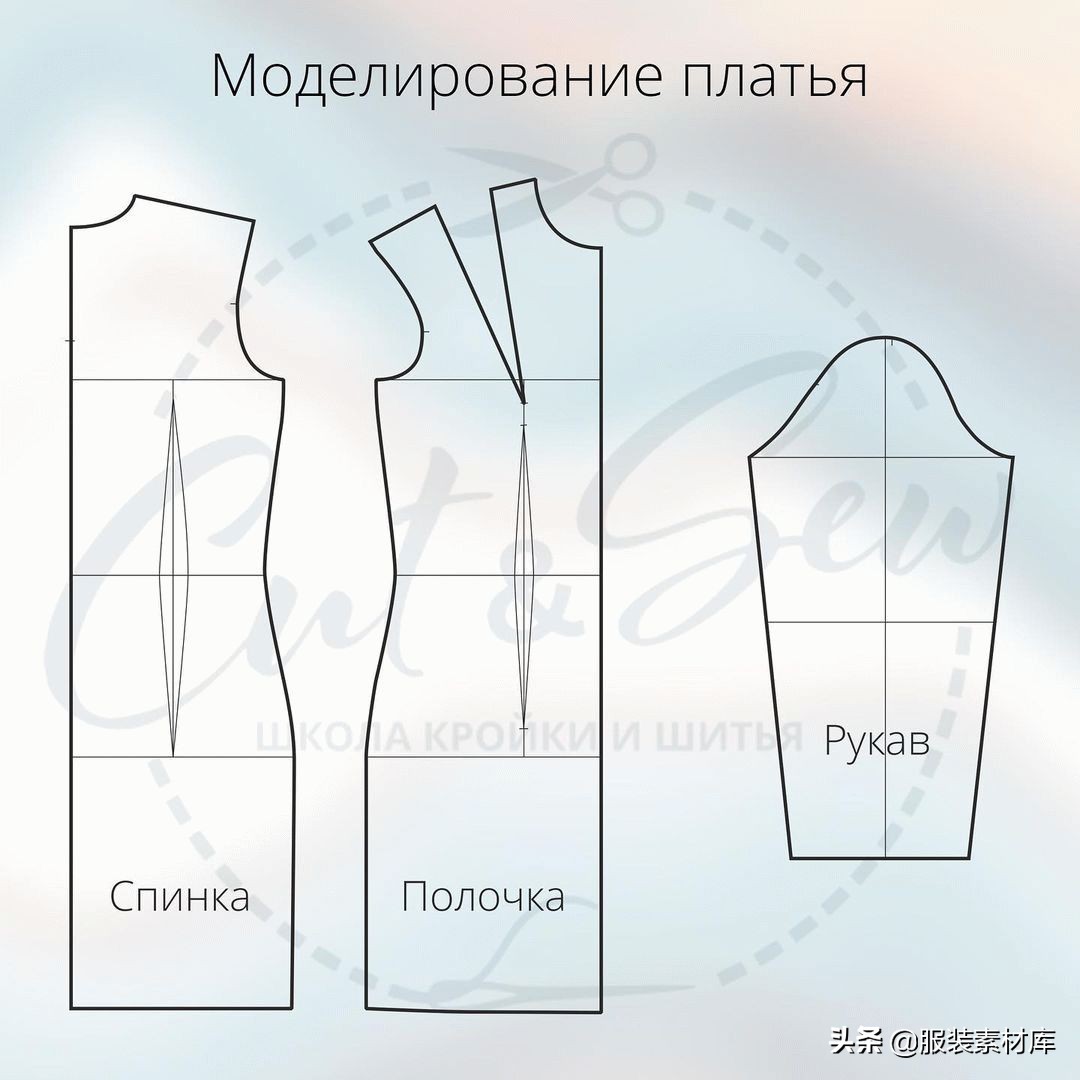 超简单的款式图,时尚法式图纸