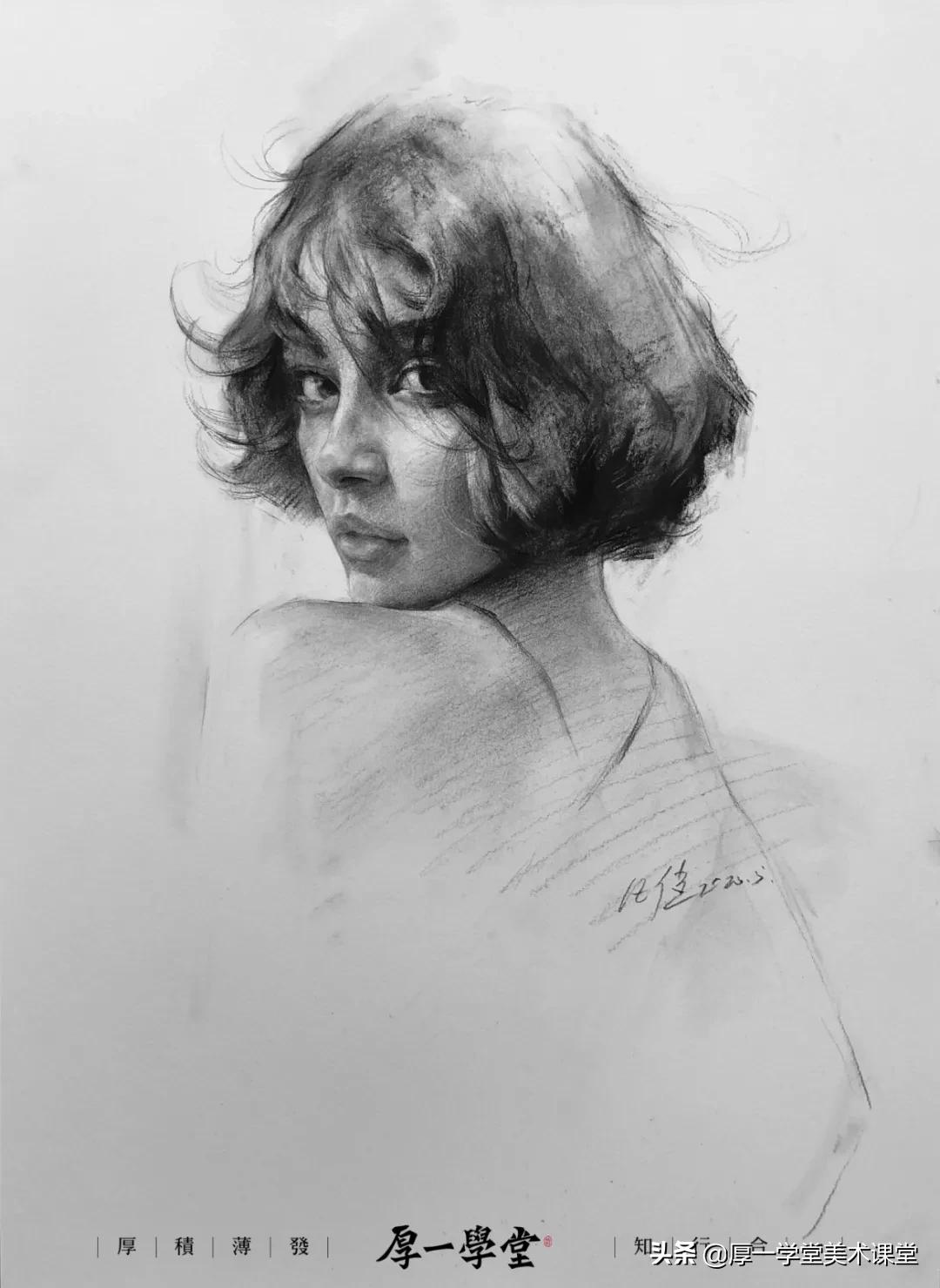 联考高分素描人头像,素描头像联考得分技巧