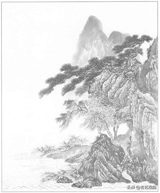 国画山水画作品欣赏简单,山水画稿大全集写意