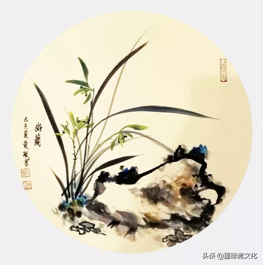 刘忠陵兰花作品欣赏,写实画兰草作品欣赏