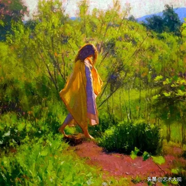 明媚阳光油画作品欣赏,美国画家埃里卡霍珀油画作品欣赏