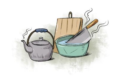 厨具生熟分开图片,厨房食品安全技巧
