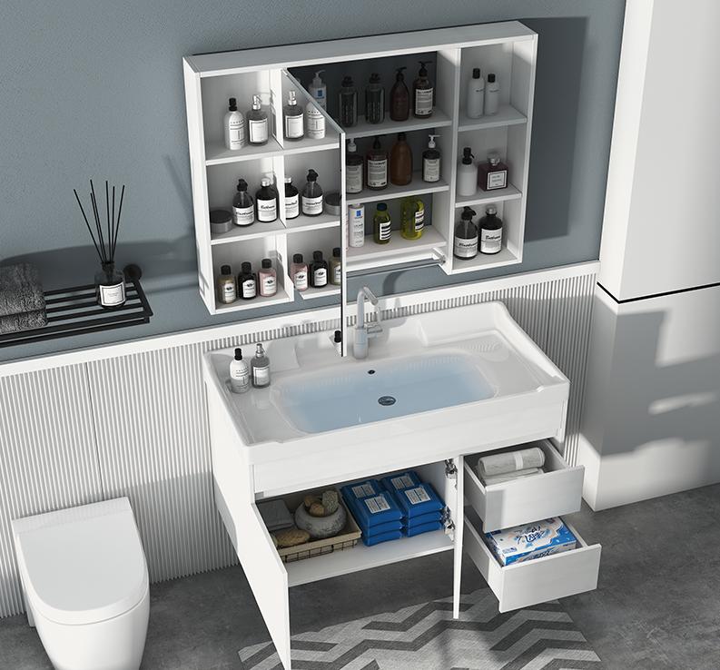 怎么挑选岩板浴室柜价格如何,卫生间浴室柜釉面一体怎样挑选