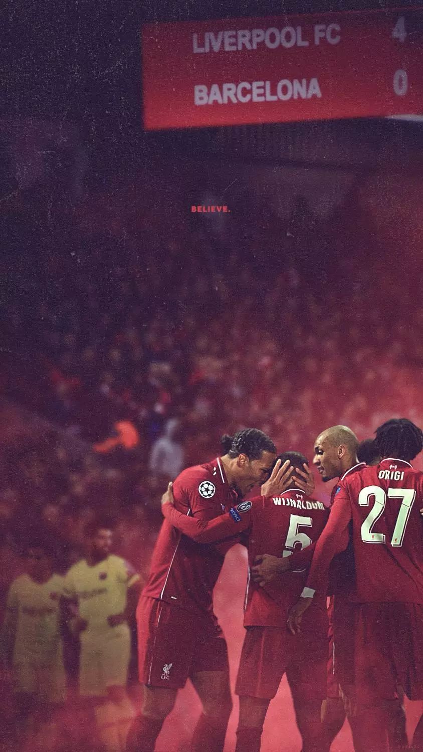 安菲尔德4球逆转巴萨,安菲尔德逆转巴萨赛后更衣室