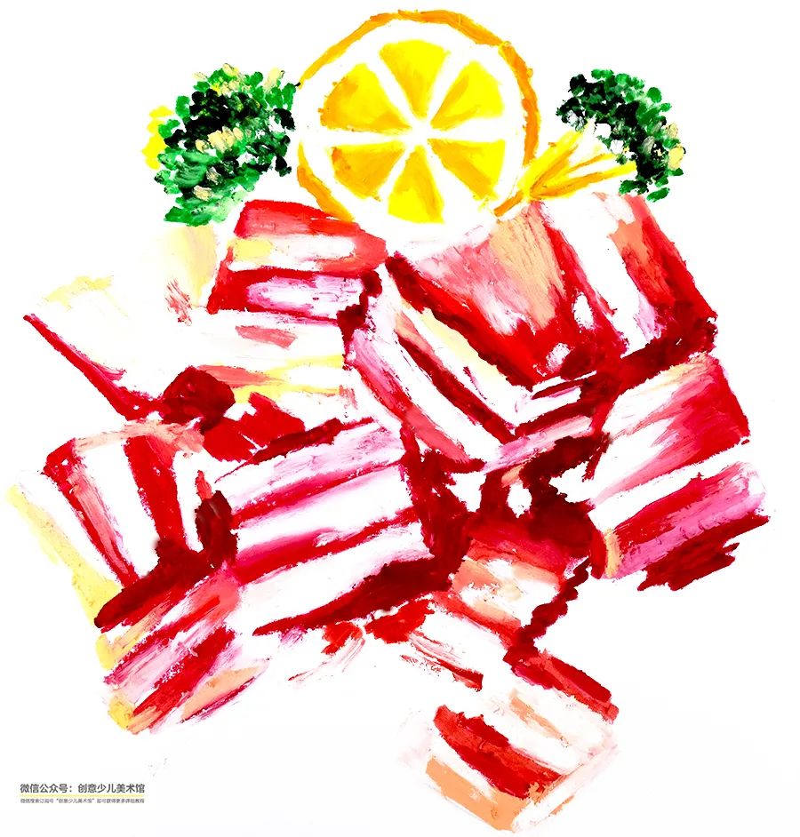 五花肉重彩油画棒教学目标,油画棒儿童画简单又漂亮详细教程