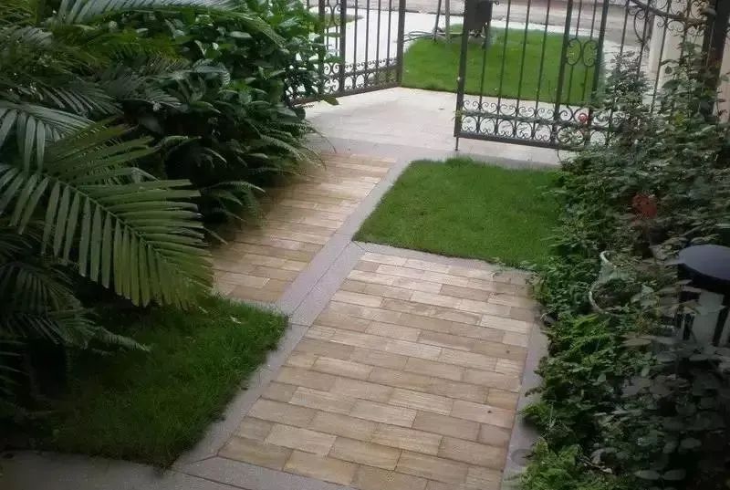 庭院花园石材地板铺设效果,私家庭院最流行的4大铺装方式