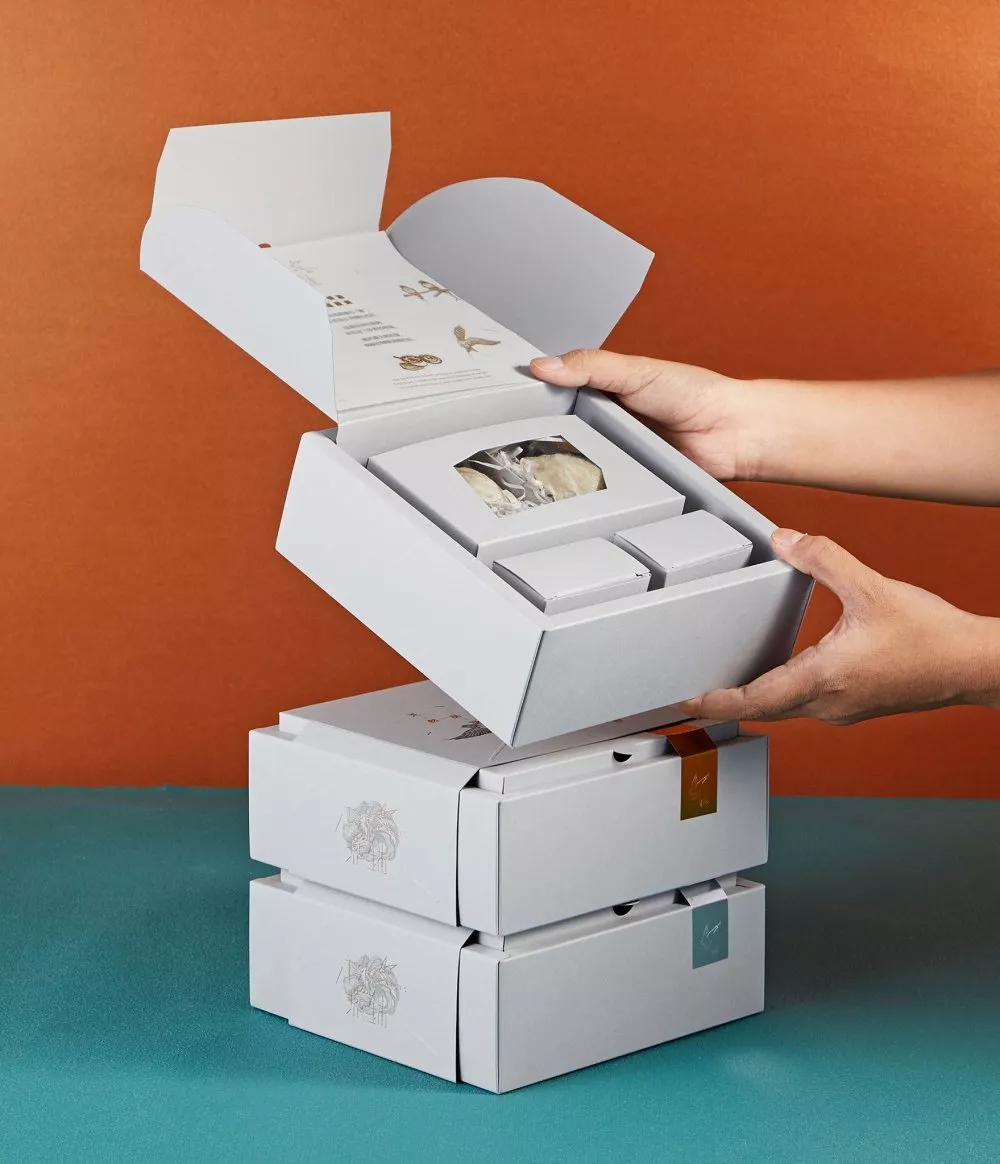 中国风时尚燕窝盒包装,100克燕窝礼盒高档包装盒
