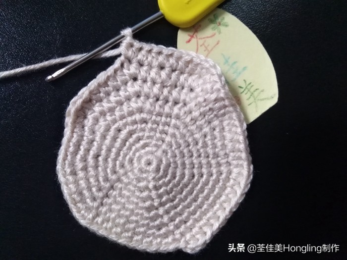 马蹄莲花的钩织教程,马蹄莲宽叶子的钩织教程