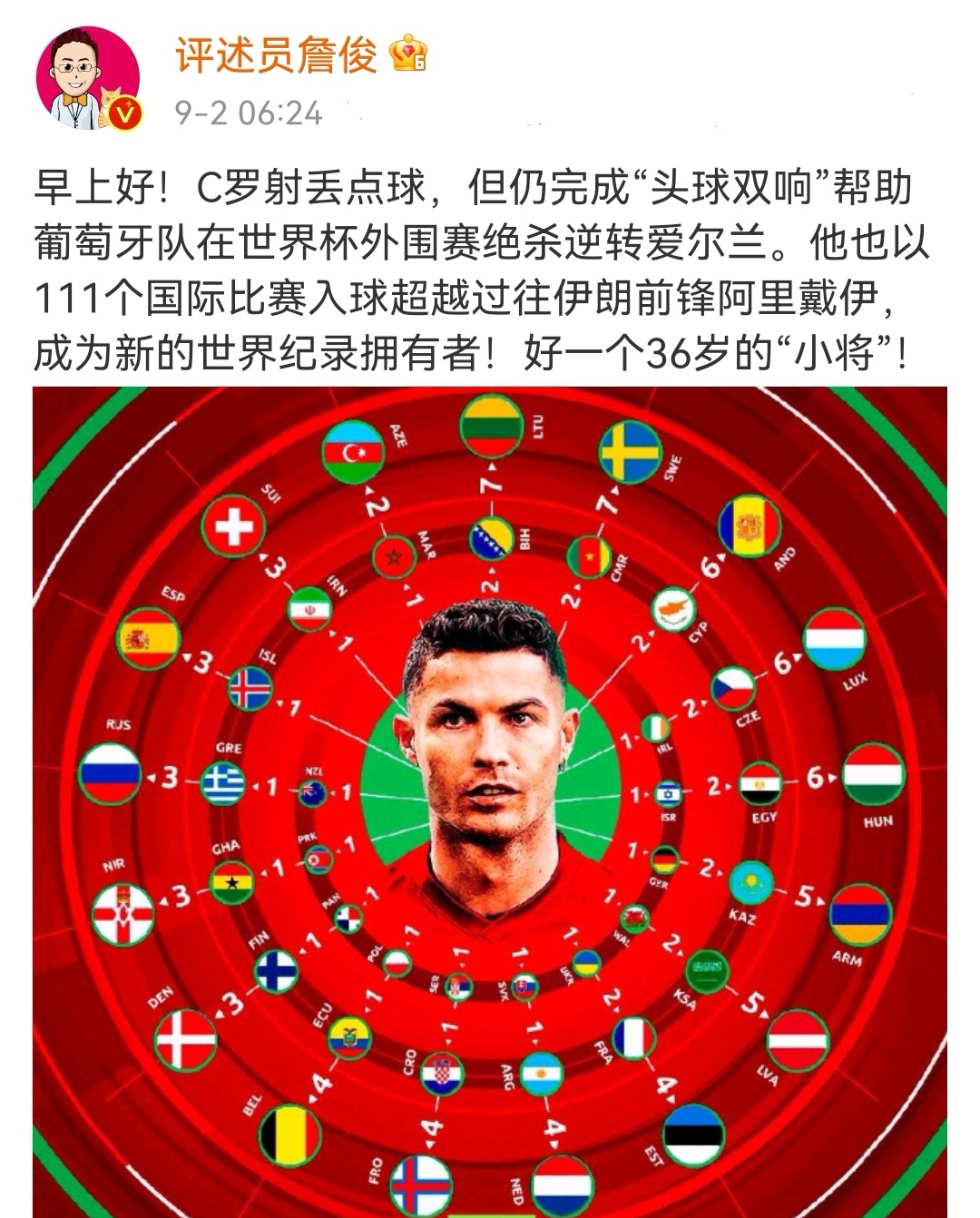 詹俊点评c罗表现,c罗梅开二度詹俊解说