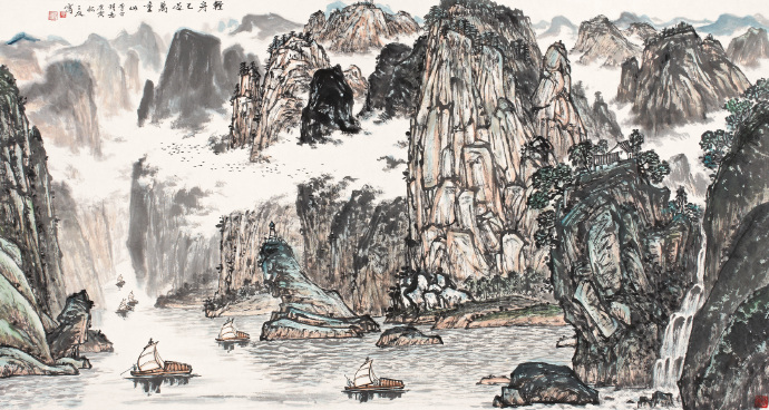 青年艺术家张荣国山水画作品欣赏,张三友的画价格