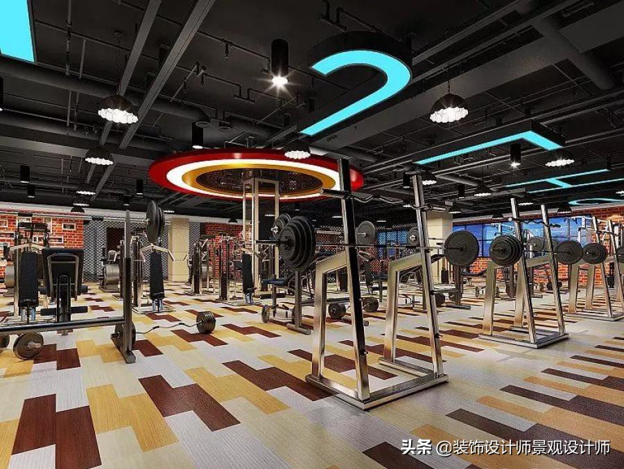 公司健身房设计效果图,书房健身房二合一设计效果图