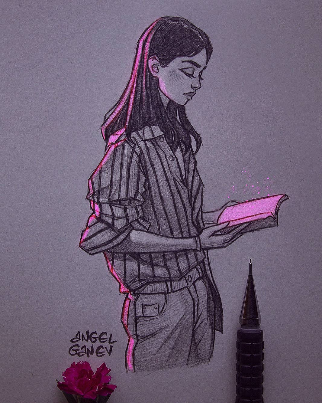 自动铅笔画人物,自动铅笔手绘人物