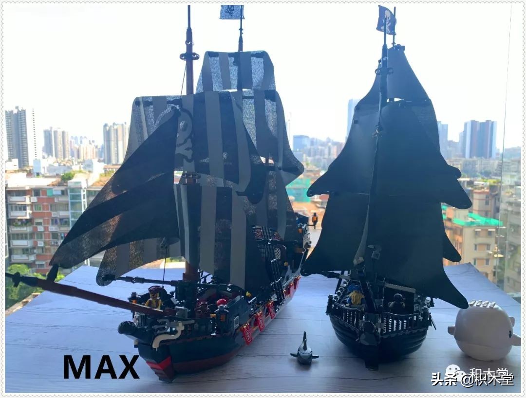 「虚测评」哲高积木QL1801海盗船之骷髅冒险号
