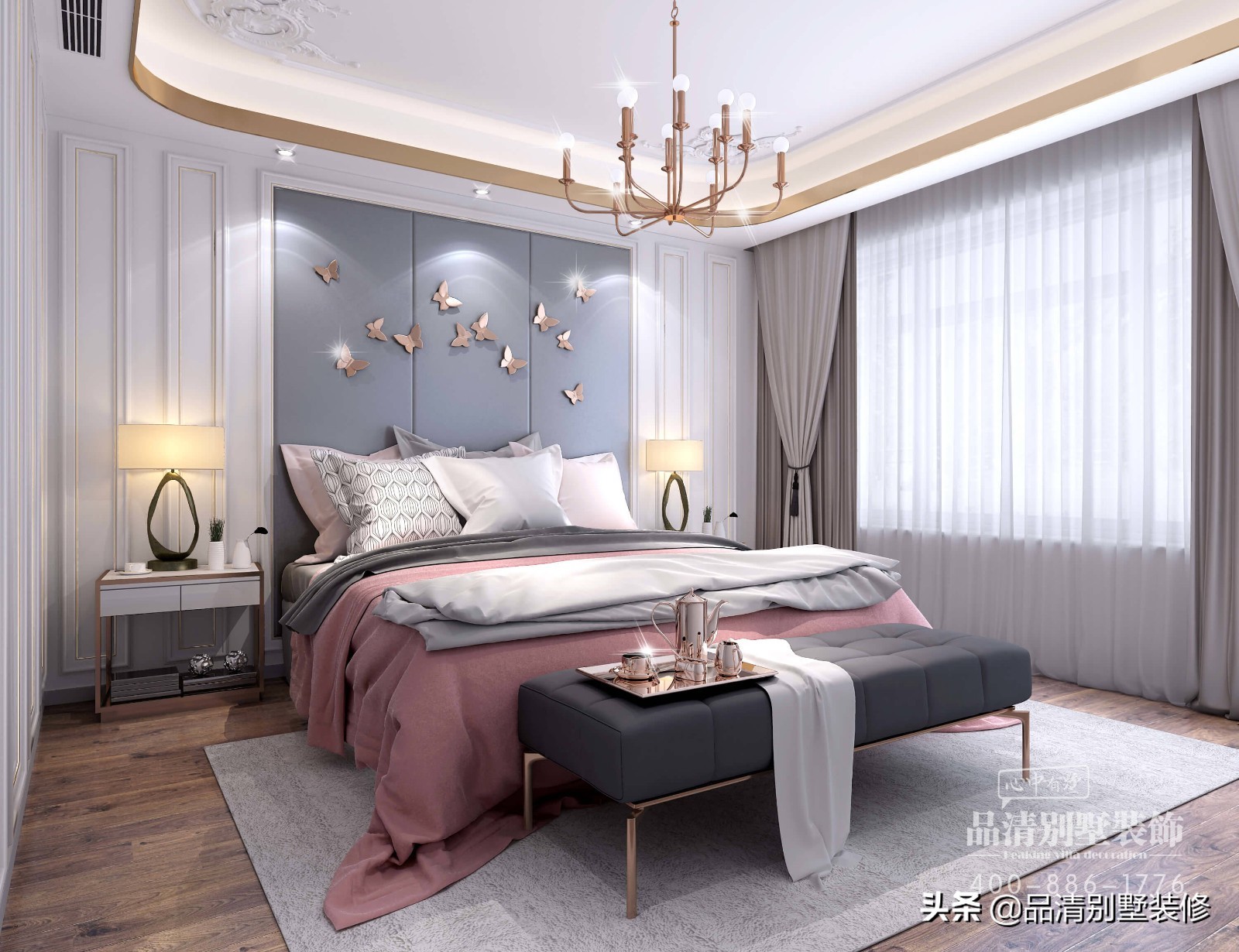 300平轻奢中式别墅设计图,300平美式别墅装修设计