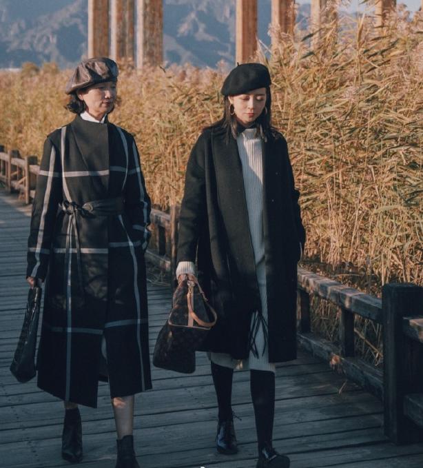 三木冬装搭配腰带,大衣穿搭显高指南