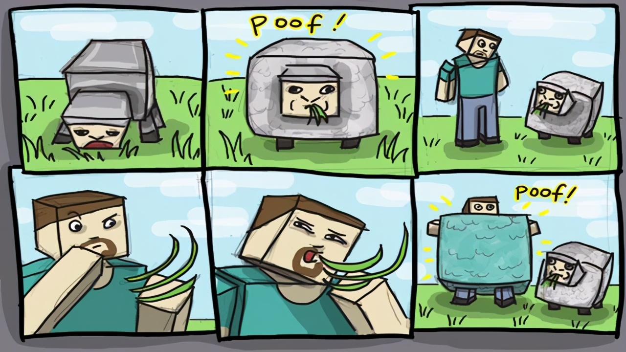 minecraft英文漫画,让minecraft玩家哭笑不得的名场面