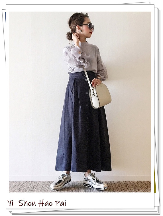 中长款风衣半裙,搭风衣的长半裙