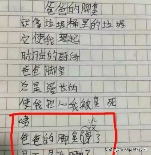 搞笑作文爸爸脚臭,爸爸的臭脚丫作文