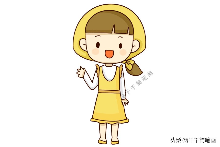 十个职业人物简笔画,q版人物女生可爱简笔画