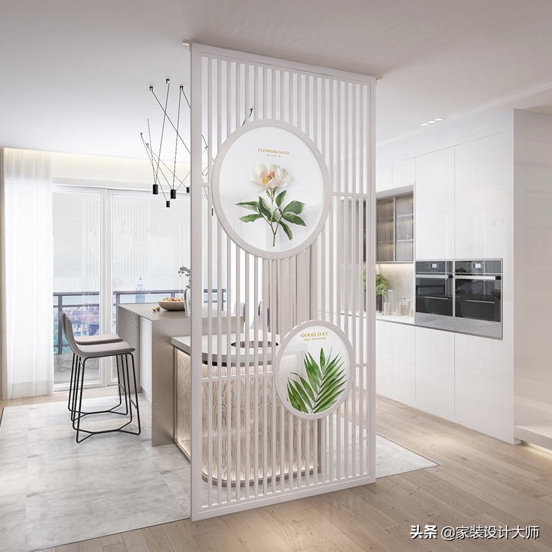 简单大气实用客厅鞋柜屏风,屏风带鞋柜效果图大全2023款