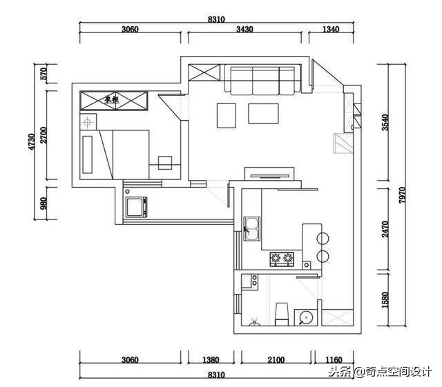 67平米北欧装修风格,46平米全包装修价格
