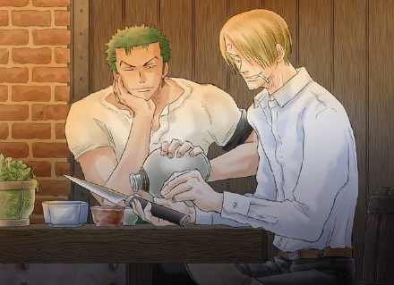 索隆和山治的情侣时刻,索隆和山治日常干架