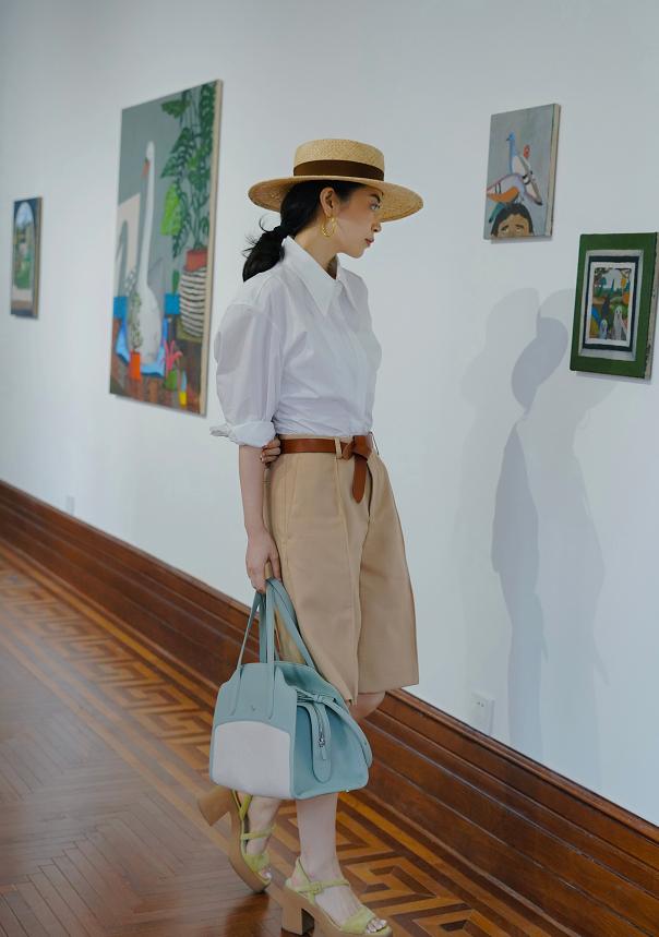 三木卡其半身裙,三木卡其色系的穿搭