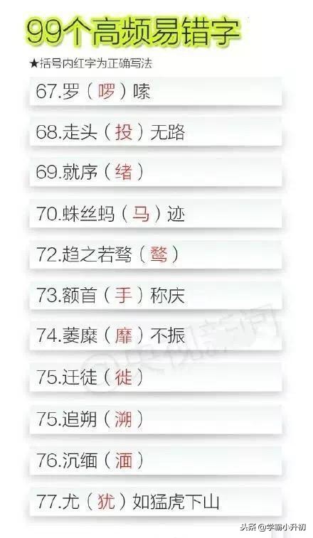 小升初总复习字词专项训练大全,小升初高频易错字归纳大全