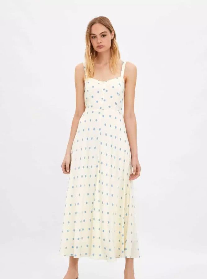 zara值得入手的连衣裙,zara新出的牛仔开叉连衣裙