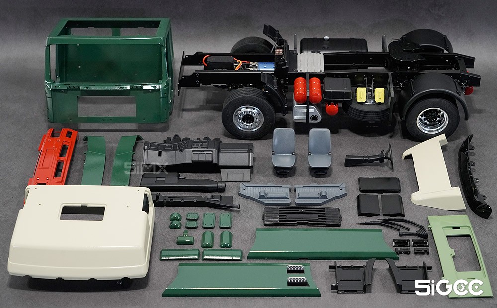 组装f2000拖头,组装f2000卡车模型