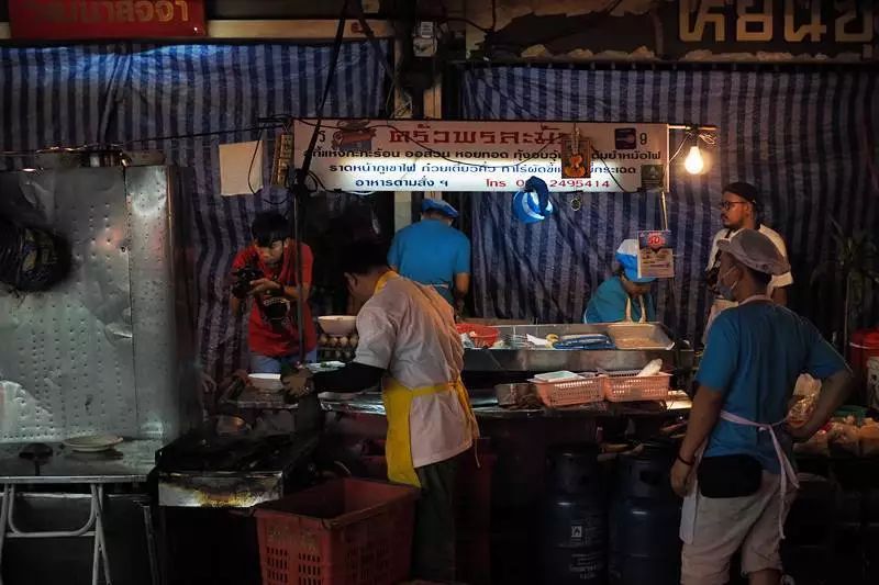 曼谷小吃美食探店图片高清,曼谷船面街