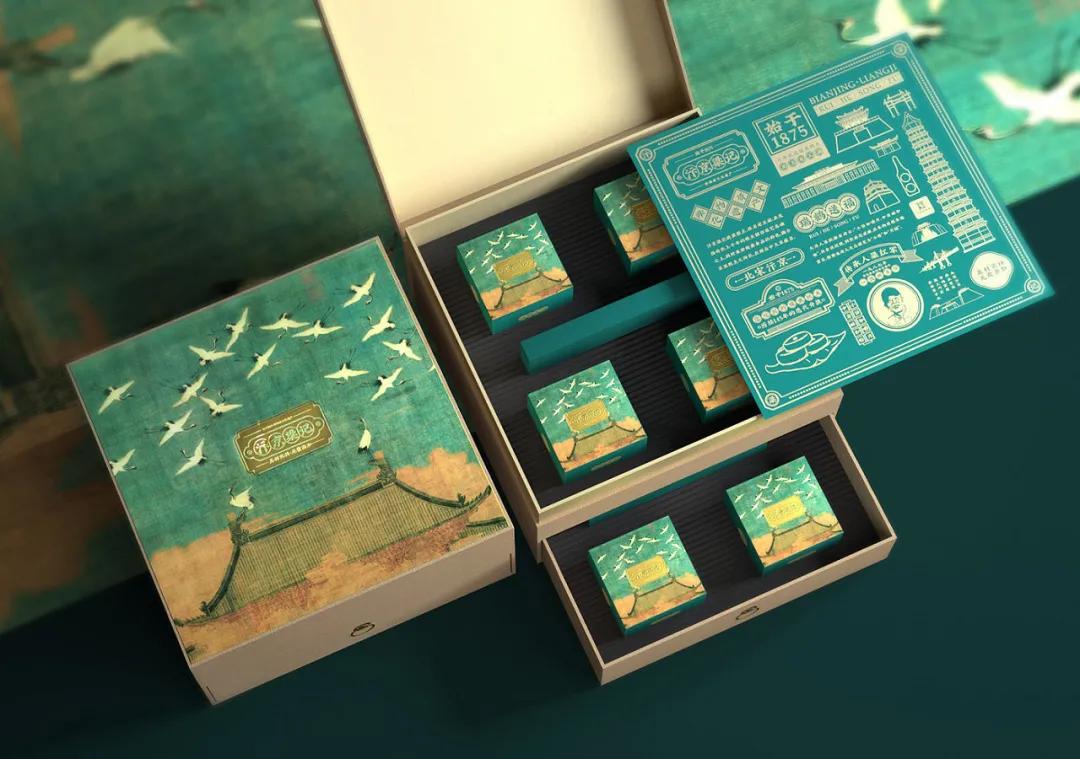 中秋月饼精美礼盒设计,最有创意的月饼包装展开图