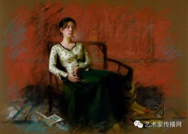 王剑的绘画作品欣赏,画家王剑粉笔画作品欣赏