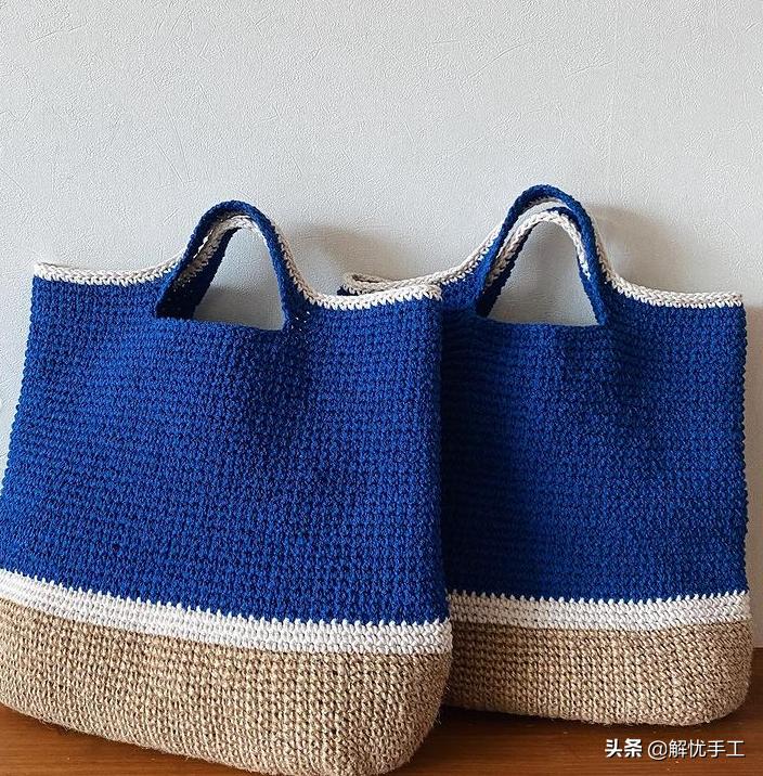 韩国钩针教程,简单的钩针编织包