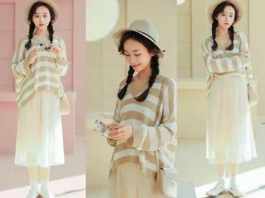 衬衣搭配纱裙方法,小个穿什么样的纱裙显瘦