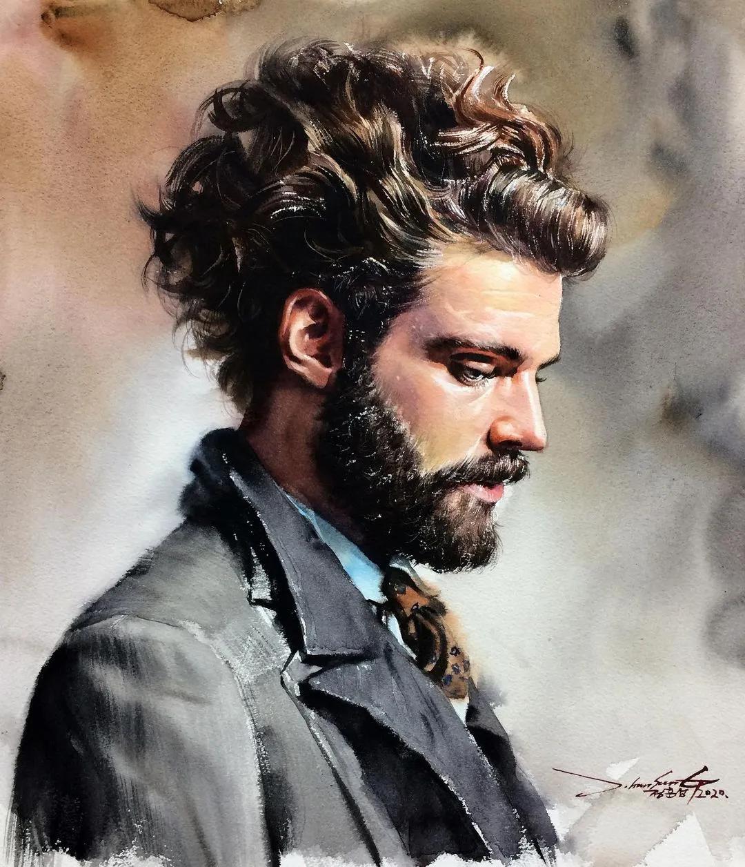 极简的水彩画作品,灵动脱俗的水彩画