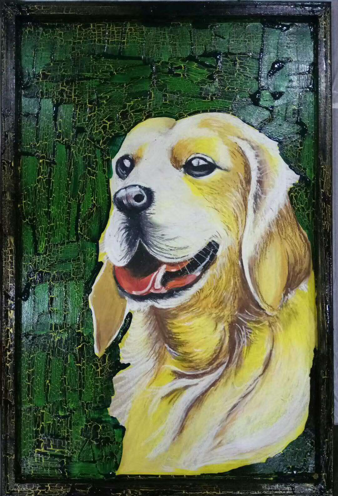 用油画棒画的油画简单,用油画棒画最简单的油画一看就会