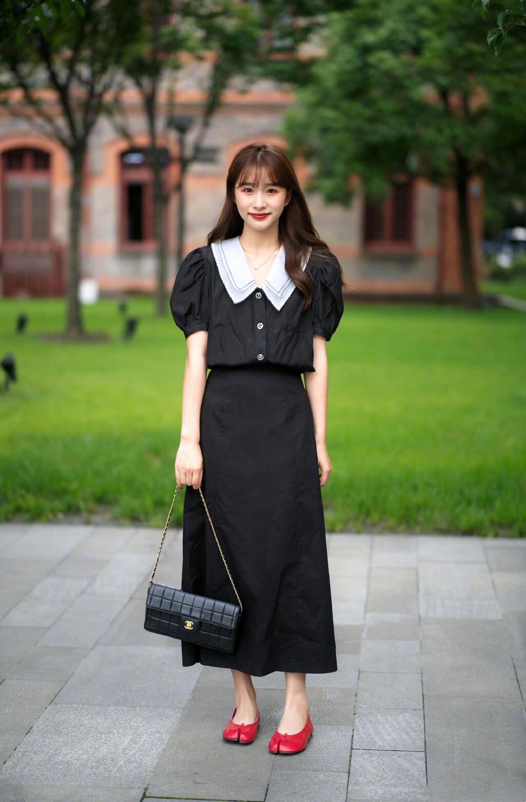 老爹鞋配裙子的穿法图,穿裙子千万别搭这4双鞋