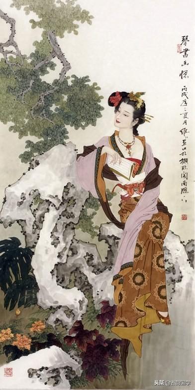 中国古典百美诗画（上）：一位佳丽一首古诗，可谓赏心悦目，收藏