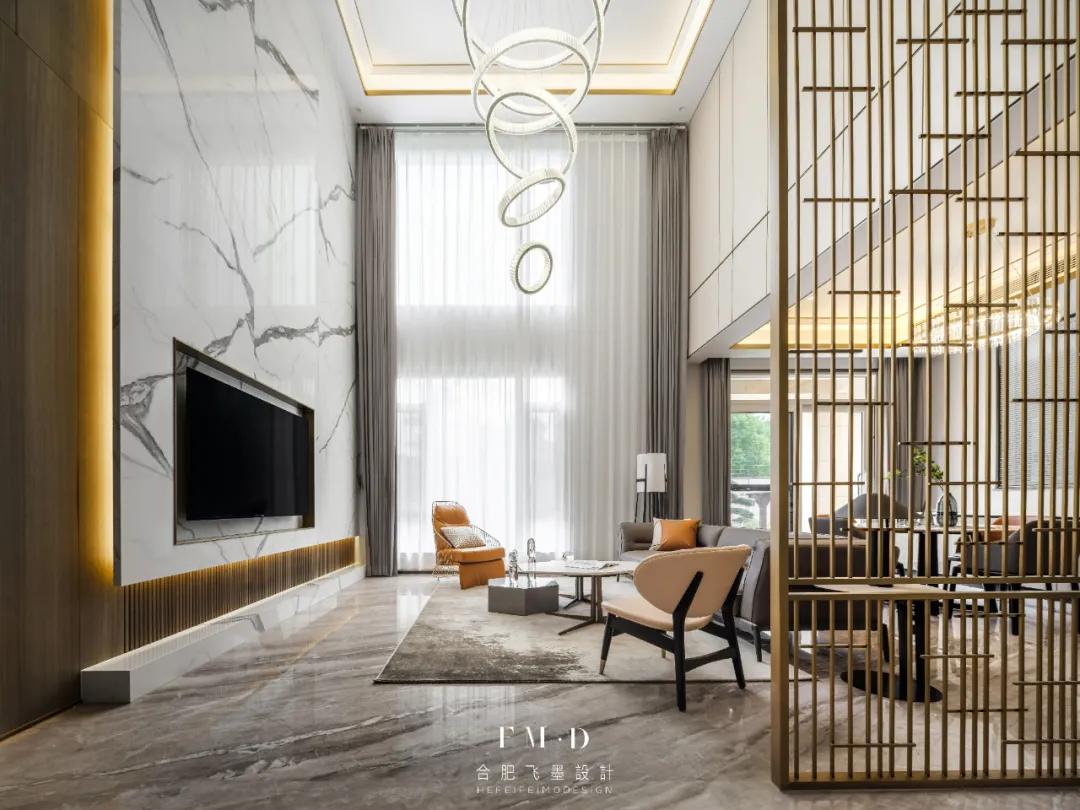 中式6层豪华顶级别墅,6层楼的现代风格别墅