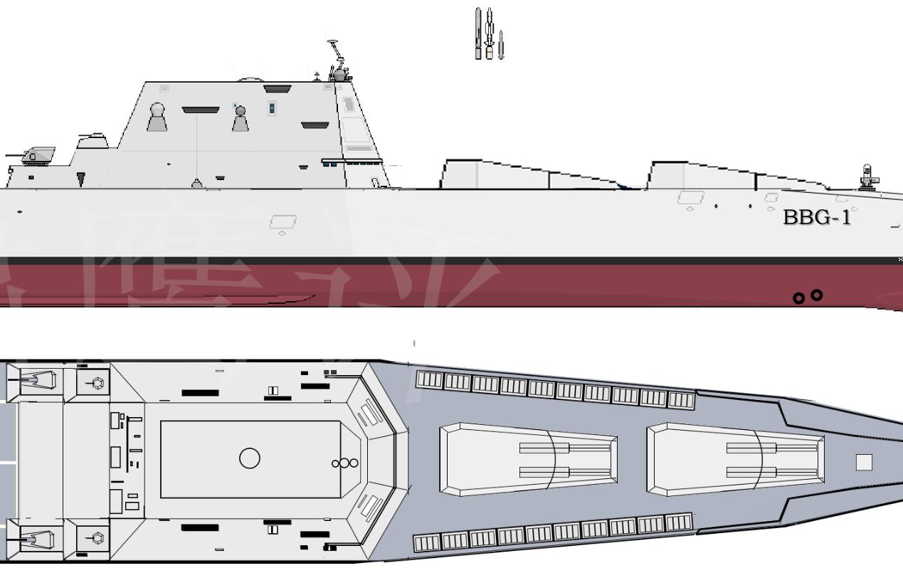 美国305毫米主炮战列舰,中国海军电磁炮战列舰