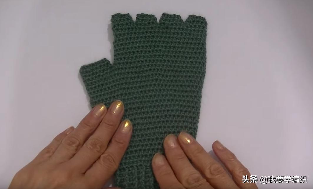 最新单指手套编织教程,五指露指手套编织教程新手