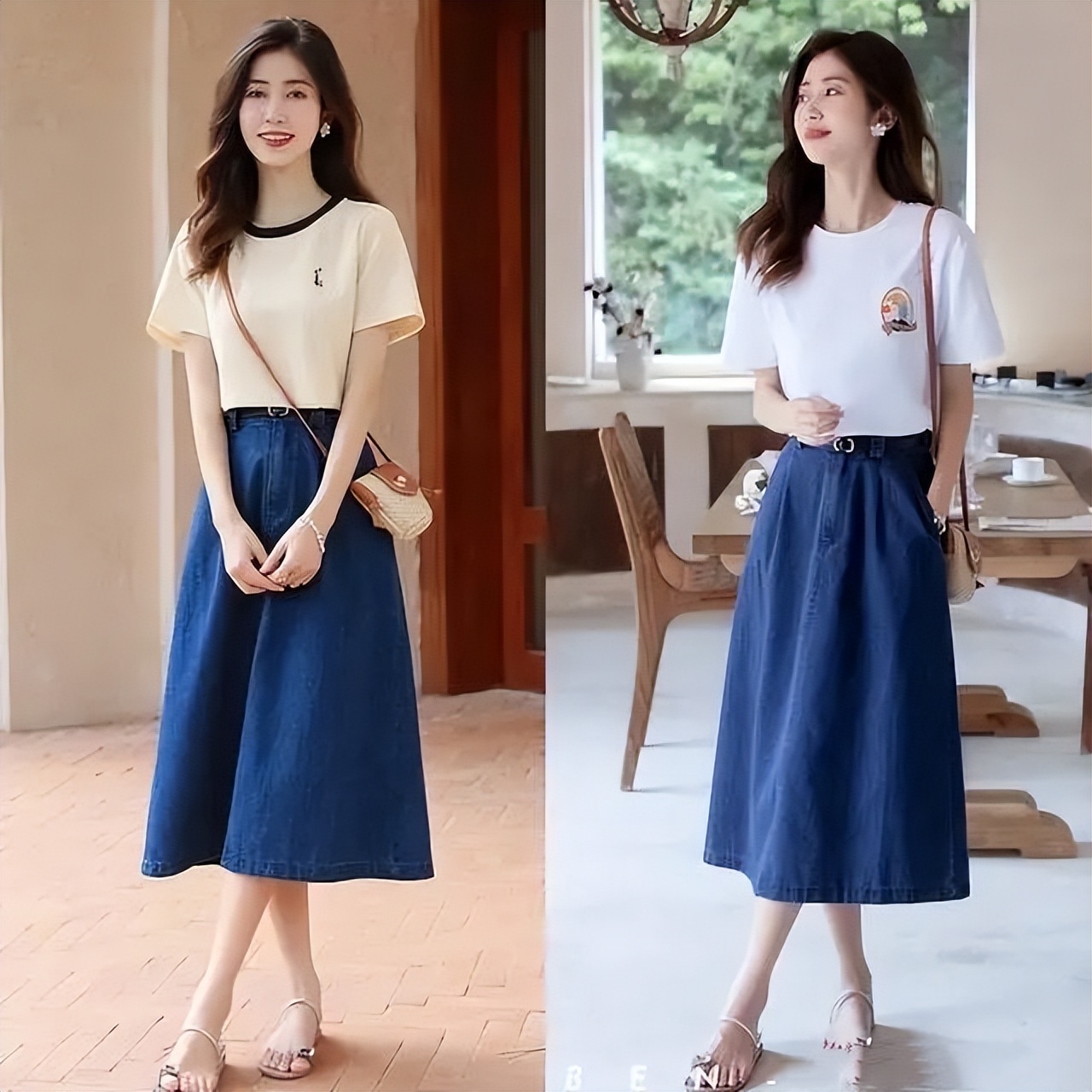 中年小香风搭赫本裙,赫本裙怎么搭配上衣不显老