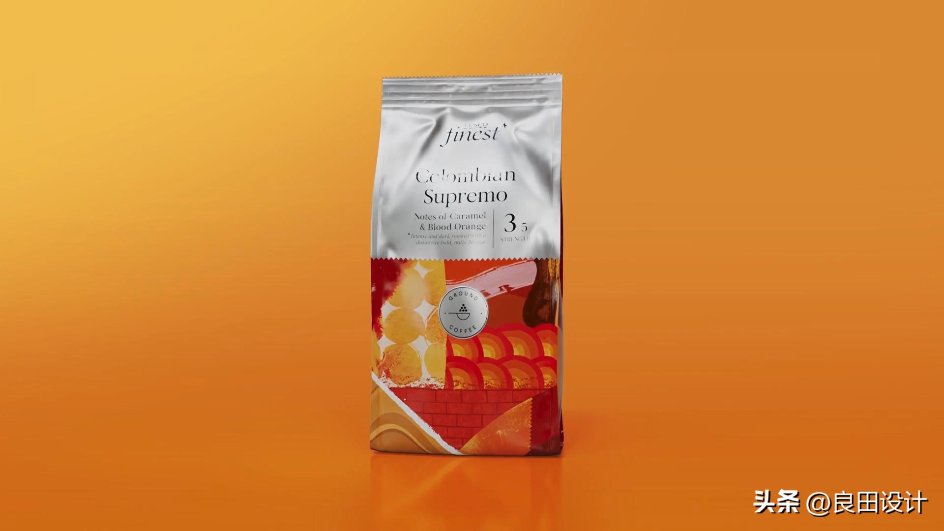 “负担得起的奢侈品”Tesco Finest Coffee 咖啡包装设计