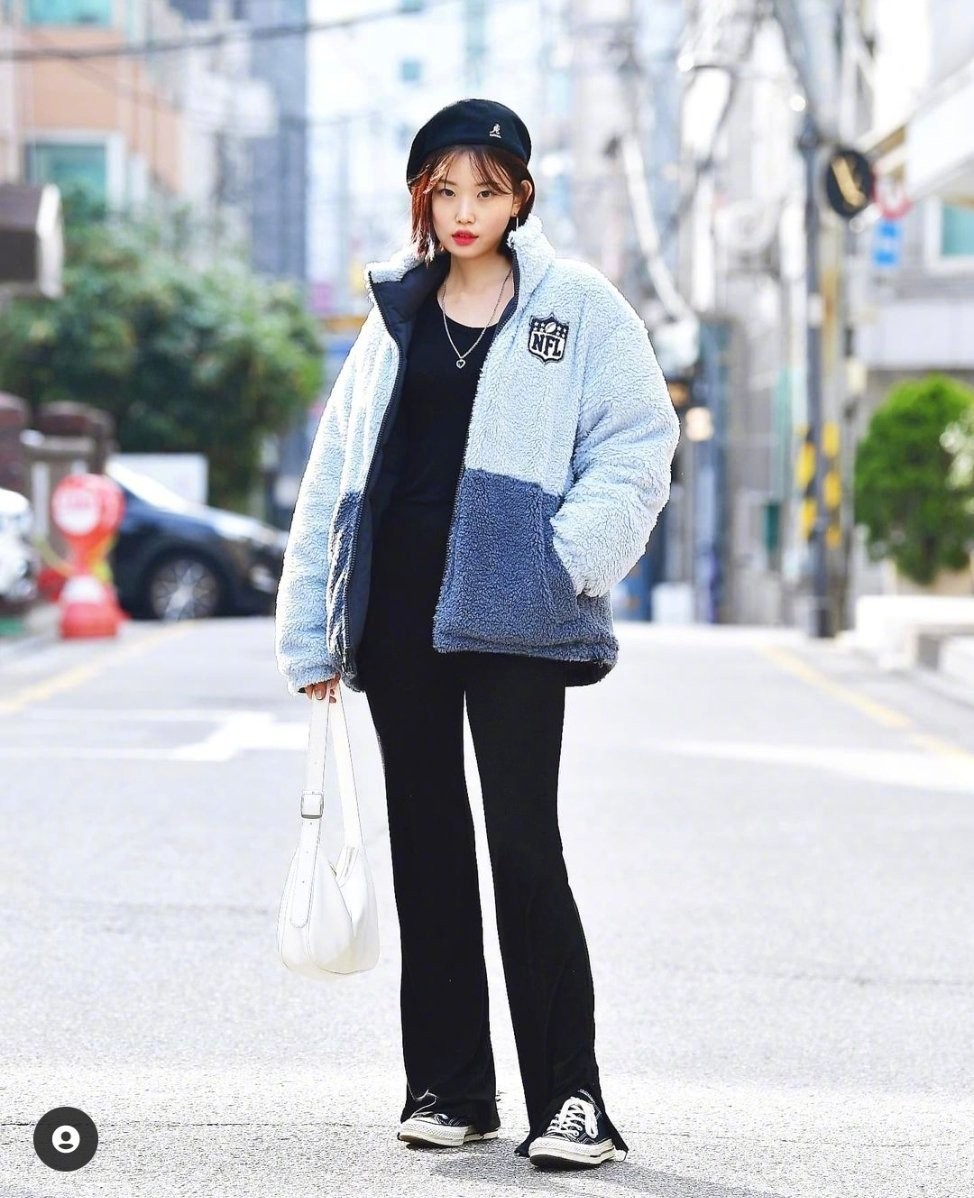 韩国冬天不露腿穿搭,韩国女生冬天穿光腿神器吗