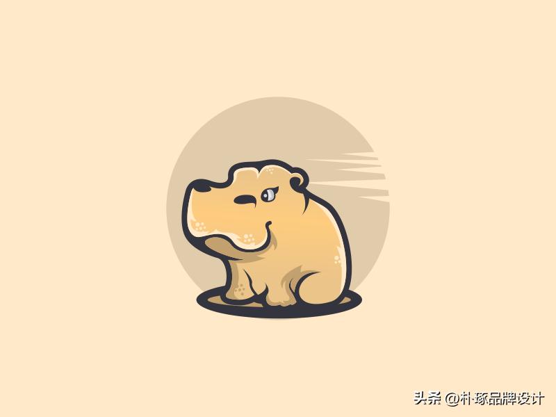 张开血盆大嘴IP动物形象河马元素logo创意集锦