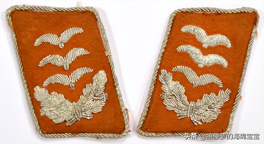 二战德国空军军衔标志,二战德国军衔级别对照表